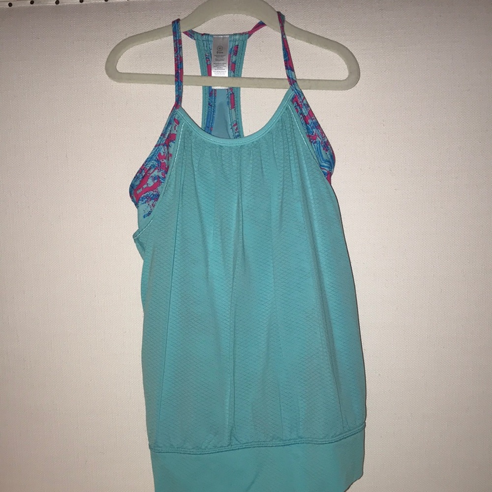 layered athletic tank top